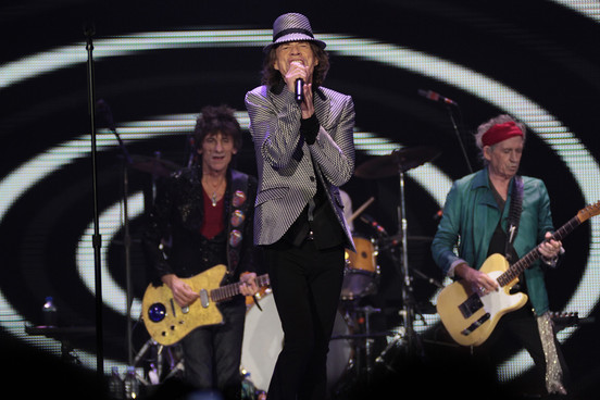 The Rolling Stones are joined onstage by Florence Welch and Eric Clapton in London
