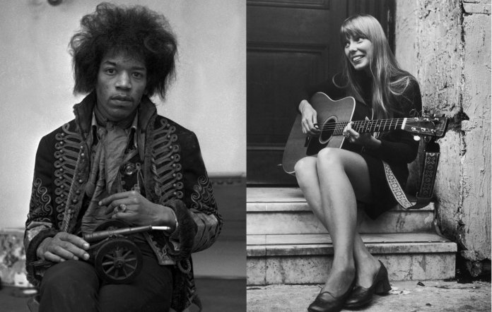 Jimi Hendrix and Joni Mitchell