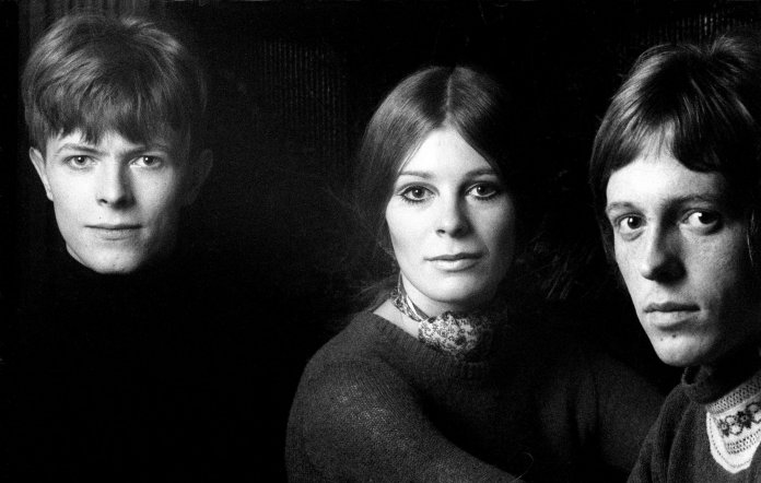 David Bowie, Hermione Farthingale and John Hutchinson in 1969. Credit: Ray Stevenson/REX/Shutterstock