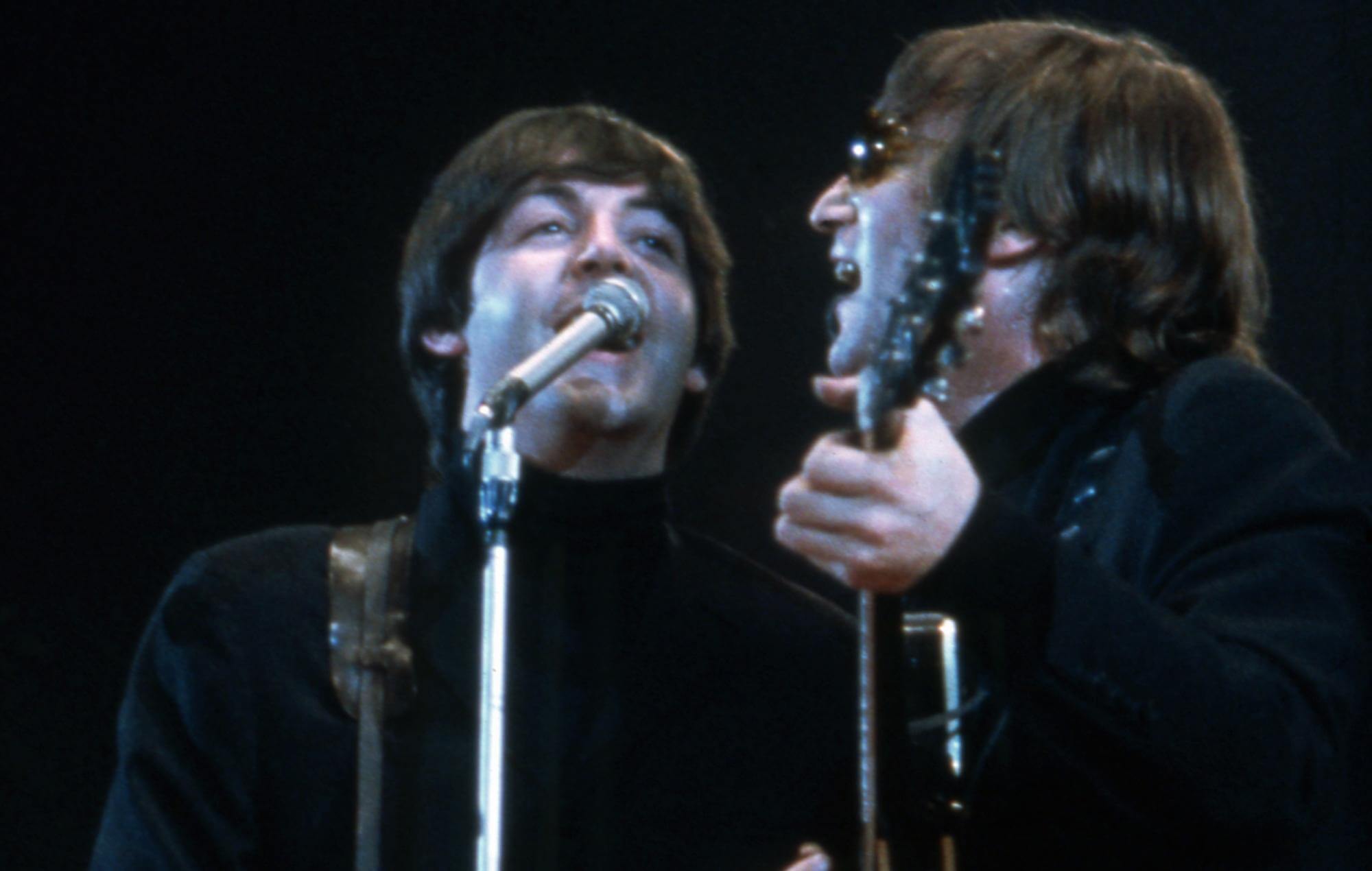 Paul McCartney and John Lennon of The Beatles 