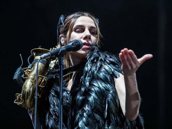 PJ Harvey performing live onstage in 2017