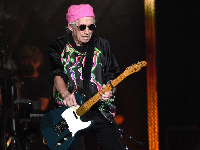 Keith Richards performs with the Rolling Stones
