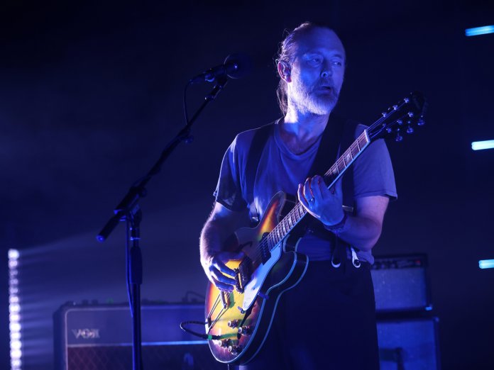 Thom Yorke performing live onstage with The Smile in Berlin, Germany in May 2022