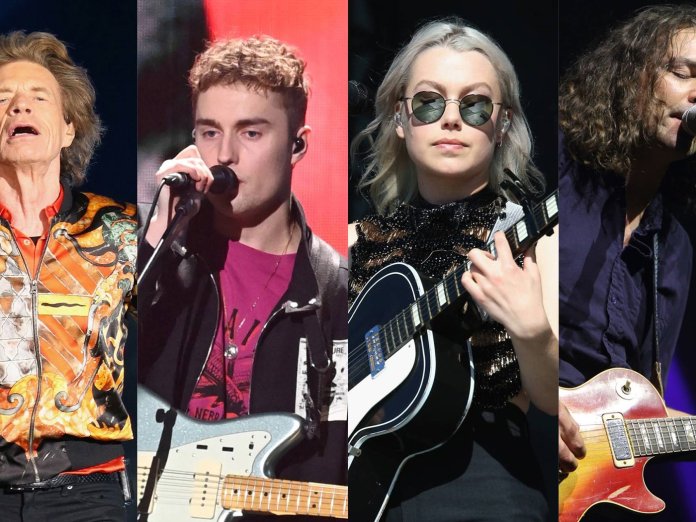 Mick Jagger of The Rolling Stones, Sam Fender. Phoebe Bridgers and The War On Drugs