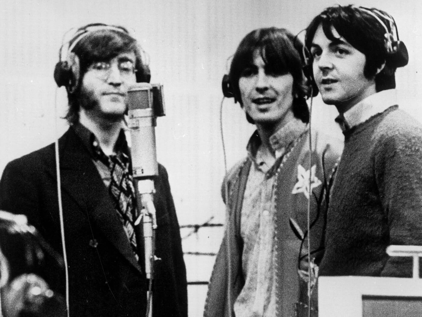 The Beatles' John Lennon, George Harrison and Paul McCartney