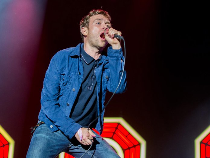 Damon Albarn of Blur performs live