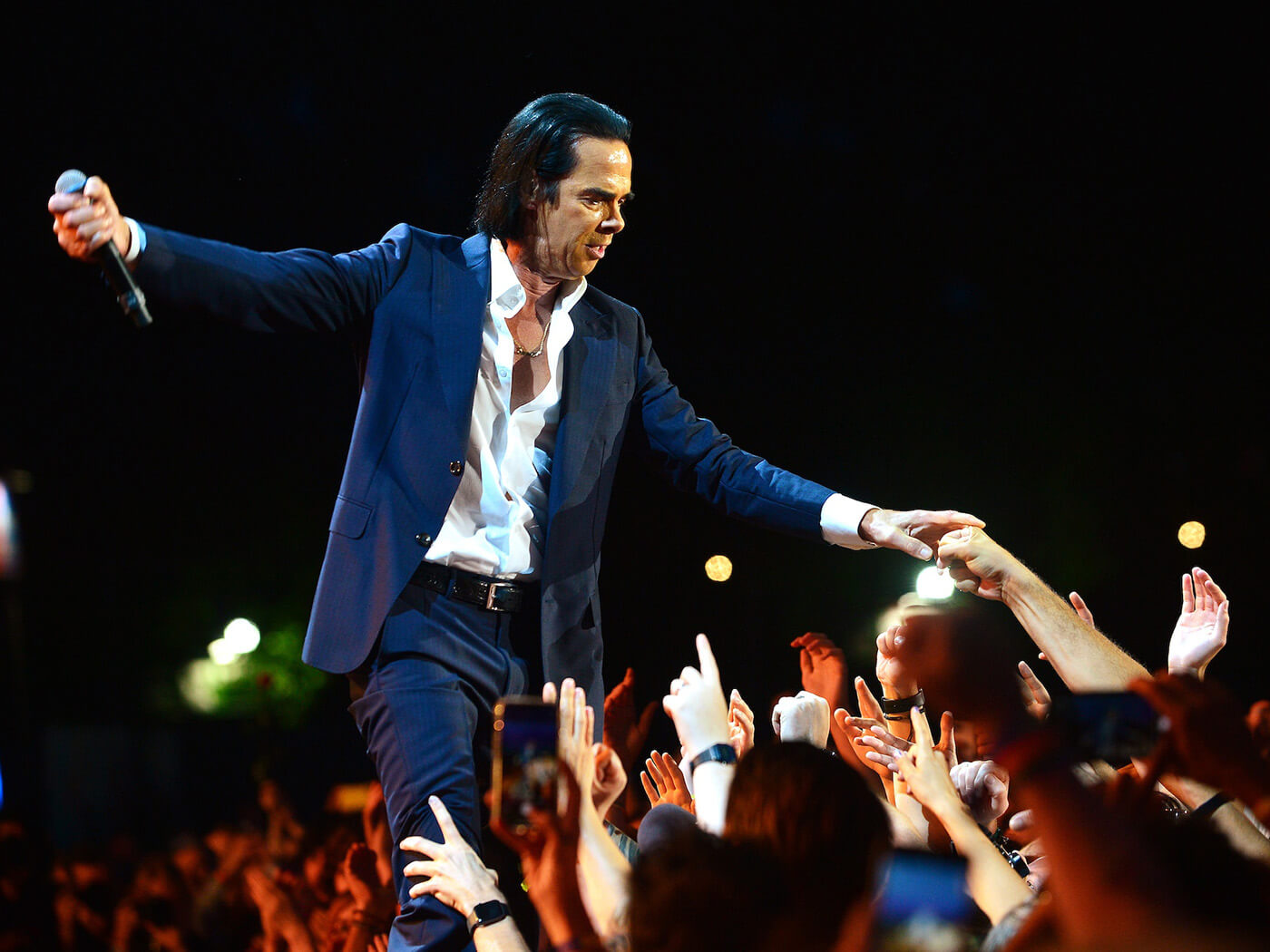 Nick Cave performing at All Points East Festival 2022