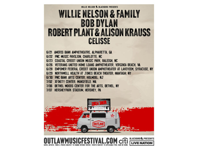 Bob Dylan, Willie Nelson and Robert Plant & Alison Krauss for 2024