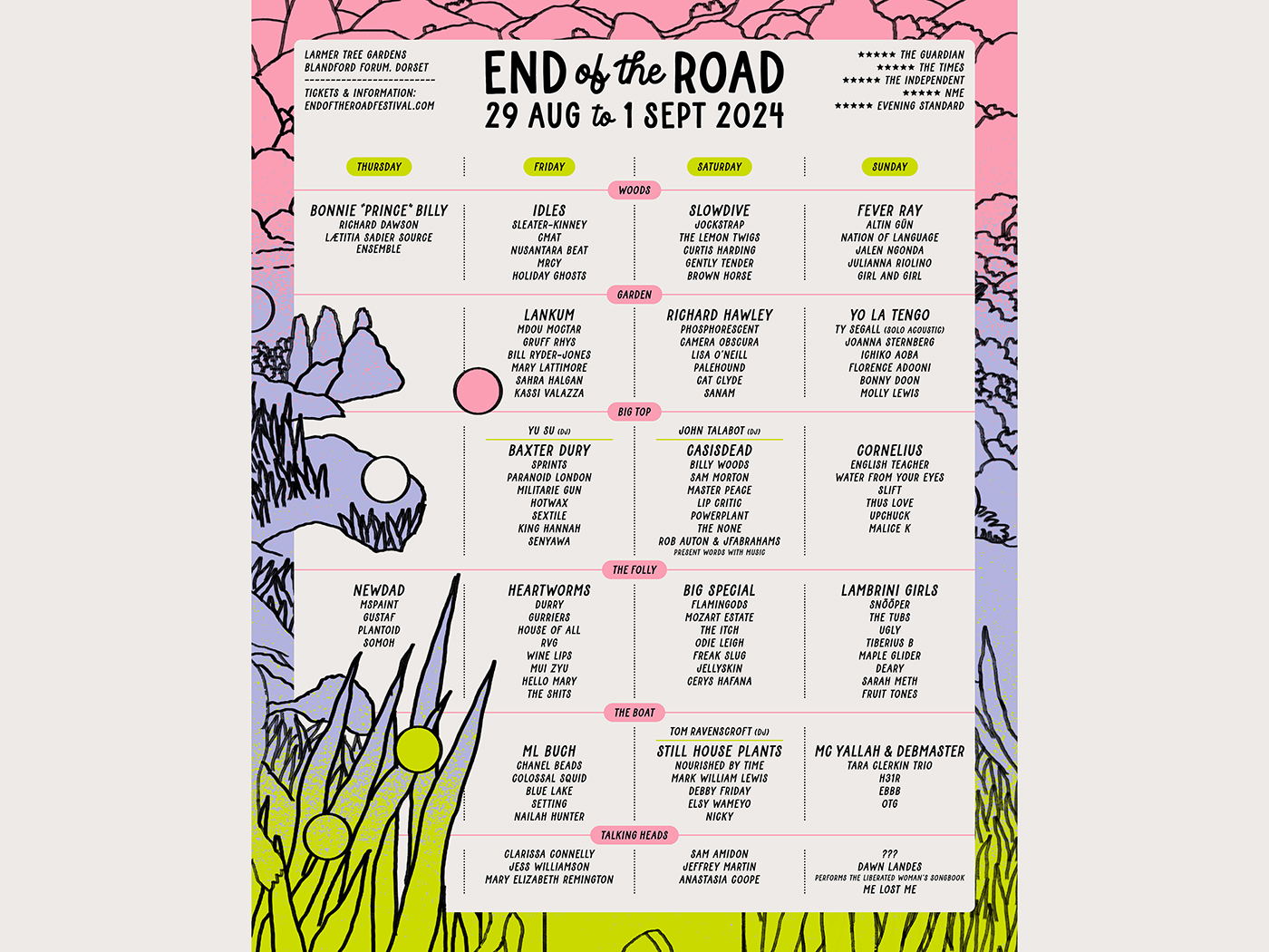 La répartition des jours du End Of The Road Festival 2024 révélée !