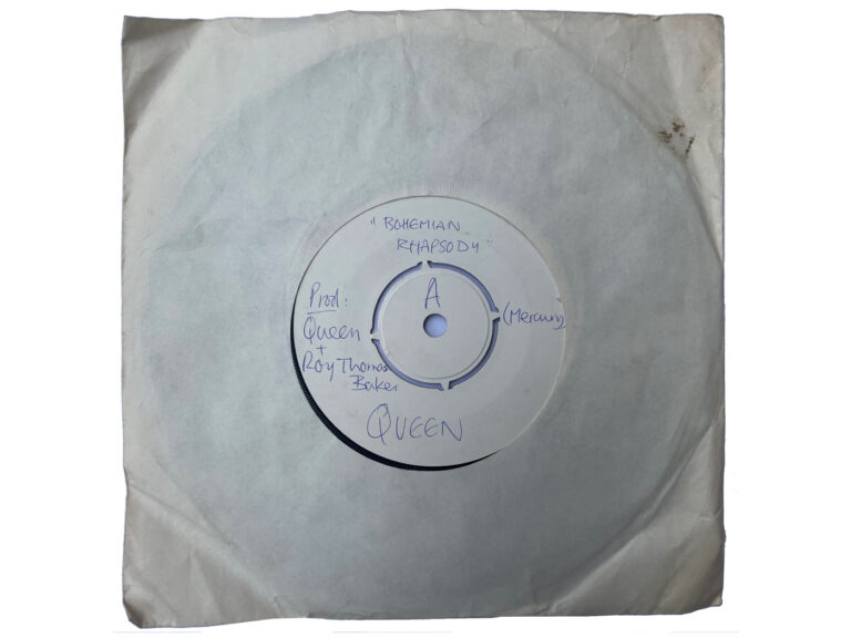 Ultra-rare 7″ test pressing of Queen’s “Bohemian Rhapsody” to be auctioned for charity